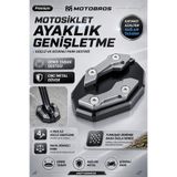 Motobros Motosiklet Ayaklık Genişletme Motor Gri Ayaklık ERD-1 Cnc Kaymaz Taban