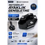 Motobros Motosiklet Ayaklık Motor Ayaklık Genişletme Motor Ayaklık Siyah ERD-1 Cnc Kaymaz Taban