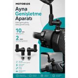 Motobros Motosiklet Ayna Genişletme Ayna Yükseltici (SİYAH) Motor Ayna Genişletme 10 MM 360° Ayarlı CNC Alüminyum
