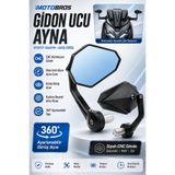Motobros Motosiklet Ayna Motosiklet Gidon Aynası ERD-1 CNC Geniş Görüş Açısı Motor Ayna