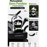 Motobros Motosiklet Bisiklet Aksesuar Şans Pandası Gidona Takılan Ve Yapışabilen Panda Süs