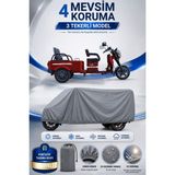 Motobros Motosiklet Brandası Falcon Opsiyonel 45000 3 Tekerlekli Elektrikli Araç Brandası Gri 4 Mevsim Su Geçirmez