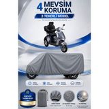 Motobros Motosiklet Brandası Volta Vm4 Neo 3 Tekerlekli Elektrikli Araç Brandası Gri 4 Mevsim Su Geçirmez Uv Korumalı