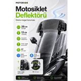 Motobros Motosiklet Deflektörü Füme Polikarbonat Malzeme 28 cm Yükseklik Rüzgar Kesici Özellik