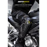 Motobros Motosiklet Dizliği Motorcu Dizlik S-1 Sert Kabuklu Ayarlanabilir Motorcu Diz Koruyucu Siyah 2'li