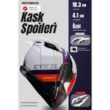 Motobros Motosiklet Kask Kask Spoiler Aerodinamik Spoiler Universal Beyaz 2 Adet (KASK DEĞİLDİR)