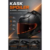 Motobros Motosiklet Kask Kask Spoiler Aerodinamik Spoiler Universal Karbon 2 Adet (Kask Değildir)