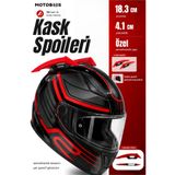 Motobros Motosiklet Kask Kask Spoiler Aerodinamik Spoiler Universal Kırmızı 2 Adet (KASK DEĞİLDİR)