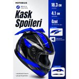 Motobros Motosiklet Kask Kask Spoiler Aerodinamik Spoiler Universal Mavi 2 Adet (KASK DEĞİLDİR)