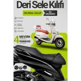 Motobros Motosiklet Koltuk Kılıfı Kuba Brillant Leatherfit Deri Motosiklet Sele Kılıfı Motor Sele Kılıfı Su Geçirmez