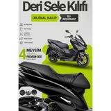 Motobros Motosiklet Koltuk Kılıfı Sym Jet x Leatherfit Deri Motosiklet Sele Kılıfı Motor Sele Kılıfı Su Geçirmez