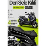 Motobros Motosiklet Koltuk Kılıfı SYM Joy max LeatherFit Deri Motosiklet Sele Kılıfı Motor Sele Kılıfı Su Geçirmez