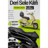 Motobros Motosiklet Koltuk Kılıfı Vespa Primavera Sprint Leatherfit Deri Motosiklet Sele Kılıfı Motor Sele Kılıfı Su Geçirmez