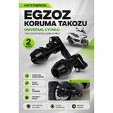 Motobros Motosiklet Pcx Uyumlu Egzoz Koruma Takozu Özel Üretim Cnc Model Çelik Motosiklet Scooter Egzoz Koruma Takozu Universal