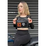 Motobros Motosiklet Reflektörlü Yelek ile uyumlu Ve Motosiklet Göğüs Çantası Unisex (Terletmez Ve Su Geçirmez) Siyah