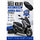 Motobros Motosiklet Sele Kılıfı ARORA MAX T Uyumlu Su Geçirmez Scooter Motor Koltuk Koruma Kılıfı Koltuk Örtüsü 270D