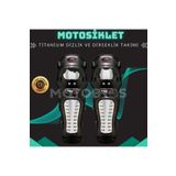 Motobros Motosiklet Titanyum Korumalı Dizlik Büyük Boy Motorcu Dizliği