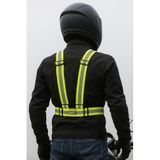 Motobros Motosiklet ve Bisiklet Reflektörlü Kemer Yelek, Unisex, Siyah