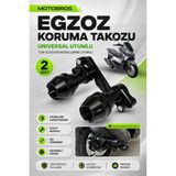 Motobros Motosiklet Volta Apec Uyumlu Egzoz Koruma Takozu Özel Üretim Cnc Model Çelik Motosiklet Scooter Egzoz Koruma Takozu Universal