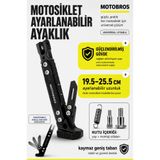 Motobros Motosiklet Yan Ayaklık MTB-A Motosiklet Yan Sehpa Motor Ayaklık Motor Standı Cnc Kesim Güçlendirilmiş Çelik Boyutu Ayarlanabilir