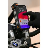 Motobros MT-4 Motor Telefon Tutucu Motosiklet Telefon Tutacağı Titreşim Modüllü 360° Dönüş Gidon Ve Ayna