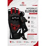 Motobros MW120R Parmaksız Motosiklet Eldiveni Yazlık Yarım Motorcu Eldiveni Kaydırmaz Tutuculu - XL