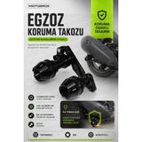 Motobros Pcx Egzoz Koruma Takozu Özel Üretim Cnc Model Çelik Motosiklet Scooter Egzoz Koruma Takozu Universal