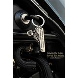Motobros Premium Motosiklet Anahtarlığı Motor Figürlü I Love You Motorcu Anahtarlık-Şans ve Koruma Çarmı Uğur Tılsımı