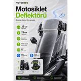 Motobros Şeffaf Motosiklet Ön Cam Deflektörü 28 cm Akrilik Malzeme ile Rüzgar Kesici Yönlendirici