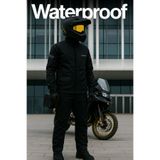 Motobros Siyah AquaShild Motorcu Yağmurluğu Motosiklet Yağmurluğu Kayak Yürüyüş Su-Rüzgar Geçirmez Yağmurluk