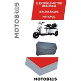 Motobros Volta Vm4 + 1500W 3 Tekerlekli 2 Kişilik Elektrikli Motosiklet Motor Koruma Brandası
