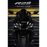 Motobros Yamaha R25 Uyumlu Spor Ön CAM–R25 Ön Cam Rüzgar Kesici, Abs/pc Malzeme, Uv Korumalı 2021-2024