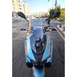 Motocam Apache Ventro 150 Ön Cam 2022-2026 Model 55 cm Şeffaf Renkli 4 mm Kısa Motosiklet Rüzgarlık
