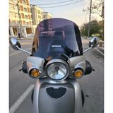 Motocam Aprilia Scarabeo 200 Ön Cam 45 cm 2002-2007 Model Siyah Renkli 4 mm Motosiklet Rüzgarlık