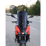 Motocam Aprilia SR GT 125 Ön Cam 2021-2026 Model 58 cm Siyah Renkli 4 mm Motosiklet Rüzgarlık