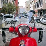 Motocam Arora Malibu 125 Ön Cam 2017-2026 Model 37 cm Şeffaf Renkli 4 mm Aparatsız Motosiklet Rüzgarlık
