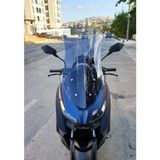 Motocam Arora Max PRO 125 Ön Cam 2023-2026 Model 65 cm Füme Renkli 4 mm Orta Boylu Motosiklet Rüzgarlık