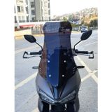 Motocam Falcon Trex 188 Ön Cam 2022-2026 Model 65 cm Siyah Renkli 4 mm Orta Boy Motosiklet Rüzgarlık