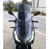 Motocam Kral Arneb 150 Ön Cam 2023-2026 Model 75 cm Füme Renkli 4 mm Uzun Boylu Motosiklet Rüzgarlık