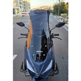 Motocam Küba Newcity 125 Ön Cam 2023-2026 Model 75 cm Siyah Renkli 4 mm Uzun Motosiklet Rüzgarlık
