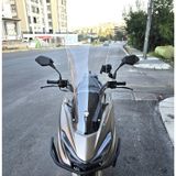 Motocam Küba Newlight 50 Pro Ön Cam 2023-2026 Model 75 cm Şeffaf Renkli 4 mm Uzun Motosiklet Rüzgarlık