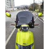 Motocam Küba Ravida 125 Ön Cam 2024-2026 Model 38 cm Siyah Renkli 4 mm Aparatsız Motosiklet Rüzgarlık