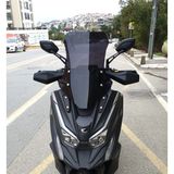 Motocam Kymco DTX 360 Ön Cam 2021-2026 Model 55 cm Siyah Renkli 4 mm Motosiklet Rüzgarlık