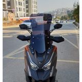 Motocam Kymco DTX 360 Ön Cam 2021-2026 Model 67 cm Siyah Renkli 4 mm Uzun Motosiklet Rüzgarlık