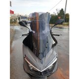 Motocam Mondial Strada 125 Ön Cam 2023-2026 Model 75 cm Füme Renkli 4 mm Uzun Motosiklet Rüzgarlık