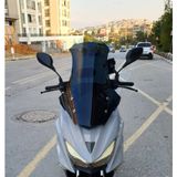 Motocam Motolüx MTX 125 Ön Cam 2022-2026 Model 75 cm Siyah Renkli 4 mm Uzun Motosiklet Rüzgarlık