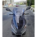 Motocam Motolüx Wow 150 Ön Cam 2023-2026 Model 55 cm Füme Renkli 4 mm Kısa Motosiklet Rüzgarlık