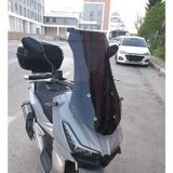 Motocam Motolüx Wow 150 Ön Cam 2023-2026 Model 65 cm Siyah Renkli 4 mm Orta Motosiklet Rüzgarlık
