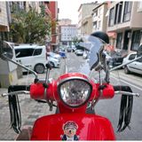 Motocam Peugeot Django Ön Cam 2017-2026 Model 37 cm Şeffaf Renkli 4 mm Aparatsız Motosiklet Rüzgarlık