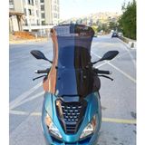 Motocam Peugeot Pulsion 125 Ön Cam 2022-2026 Model 68 cm Siyah Renkli 4 mm Uzun Motosiklet Rüzgarlık